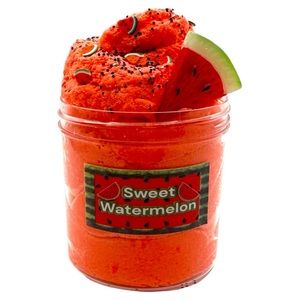 Sweet Watermelon Scented Cloud Dough Pink Red Fruit Slime 6 oz